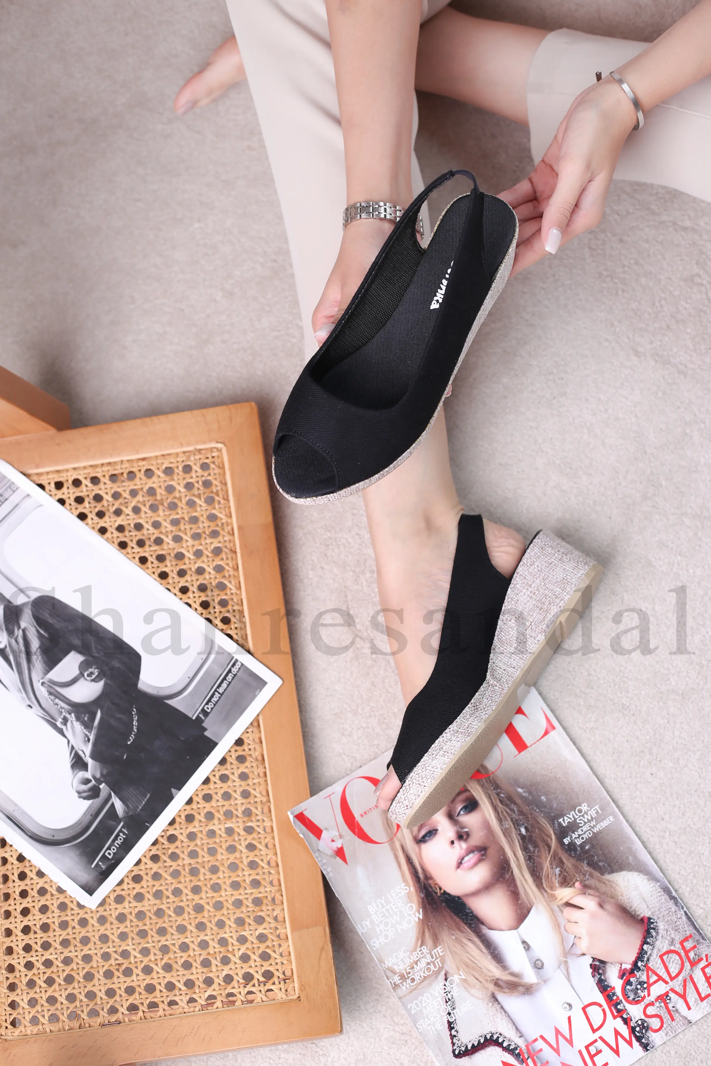 کفش صندل زنانه کنفی یاس