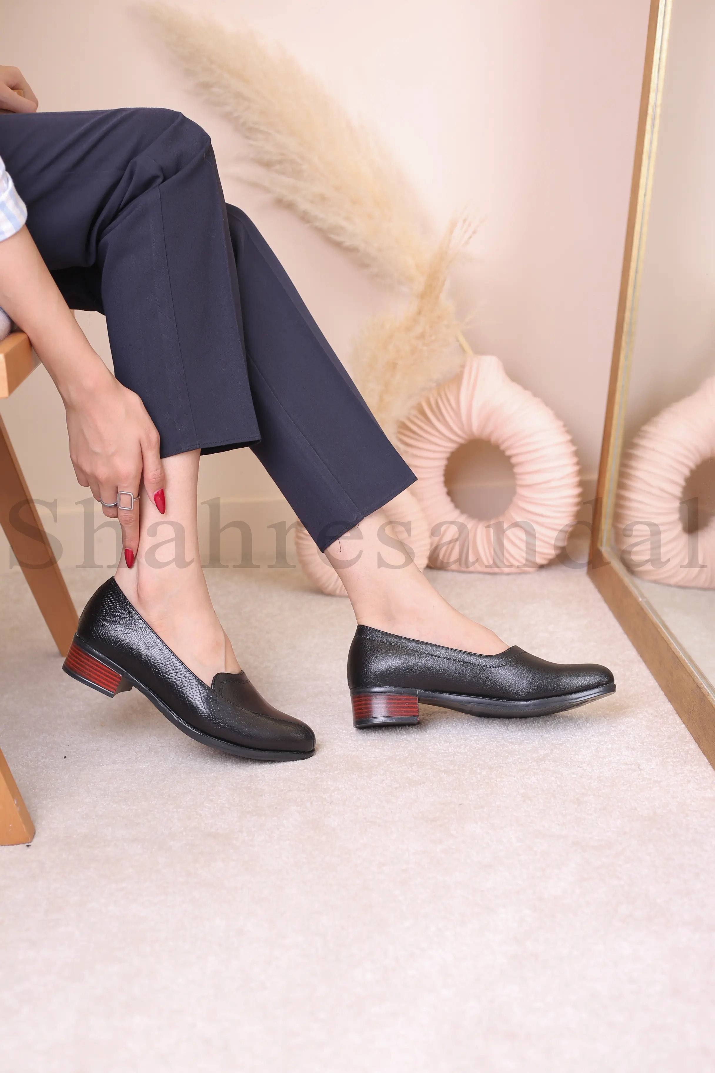 کفش پرسنلی پاشنه دار زنانه شمیم