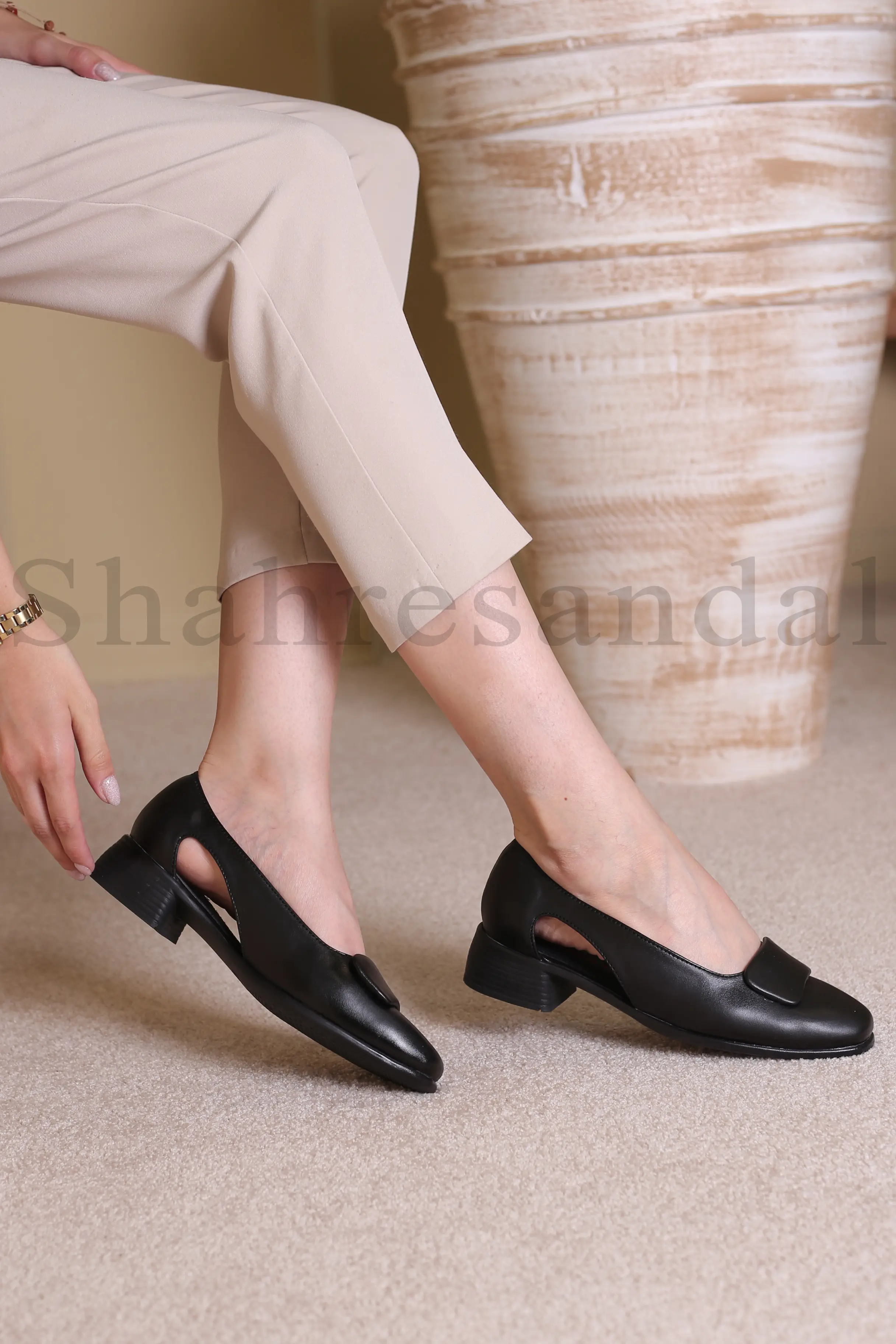 کفش پرسنلی پاشنه دار زنانه کد 1355