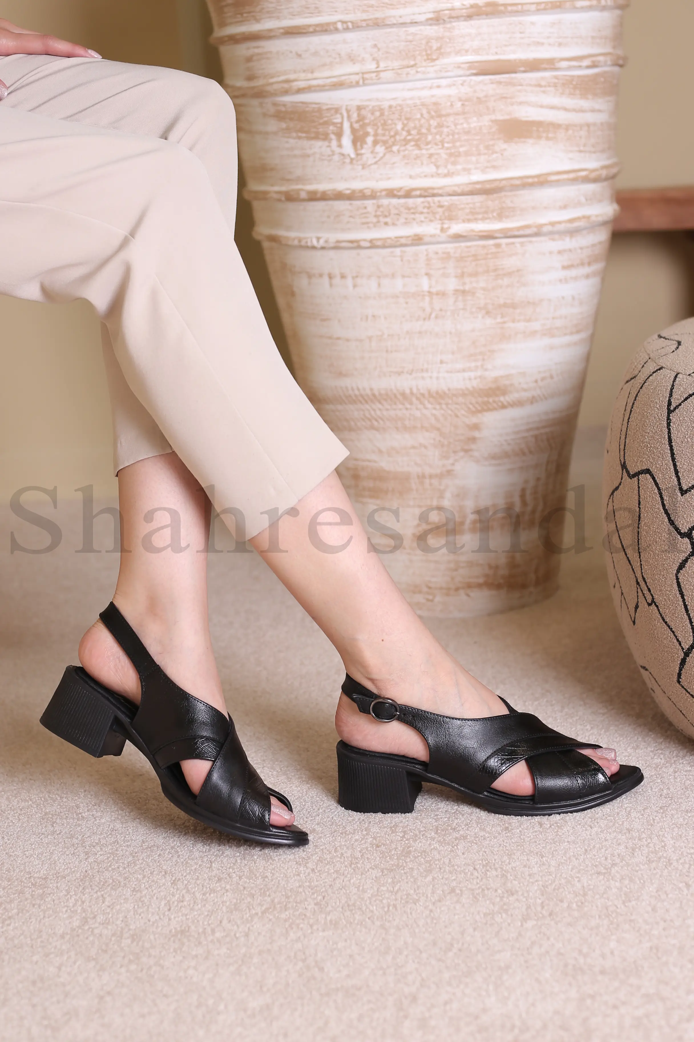 کفش صندل پاشنه دار زنانه ماکت