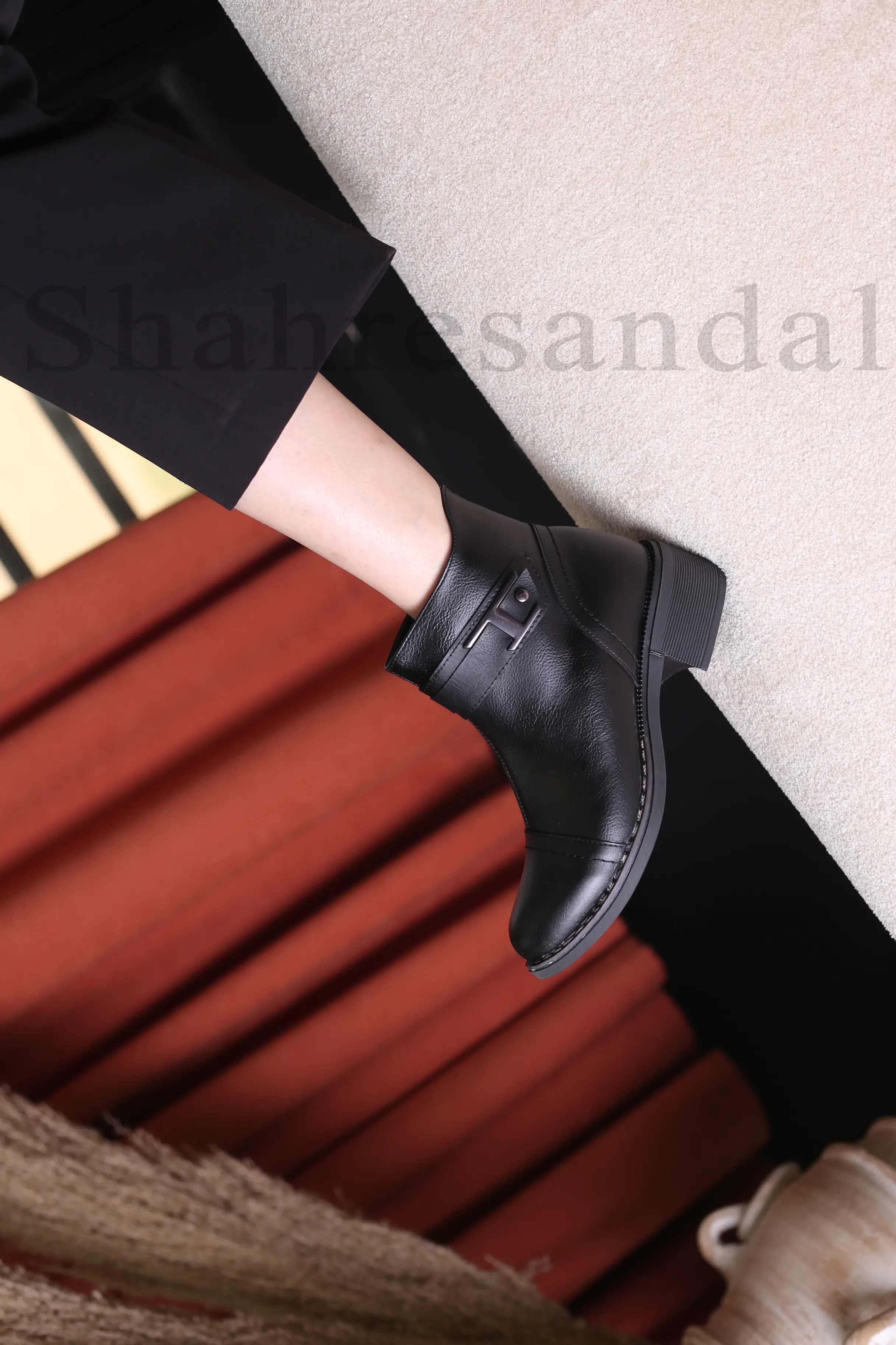 نیم بوت پاشنه دار زنانه کد 0099