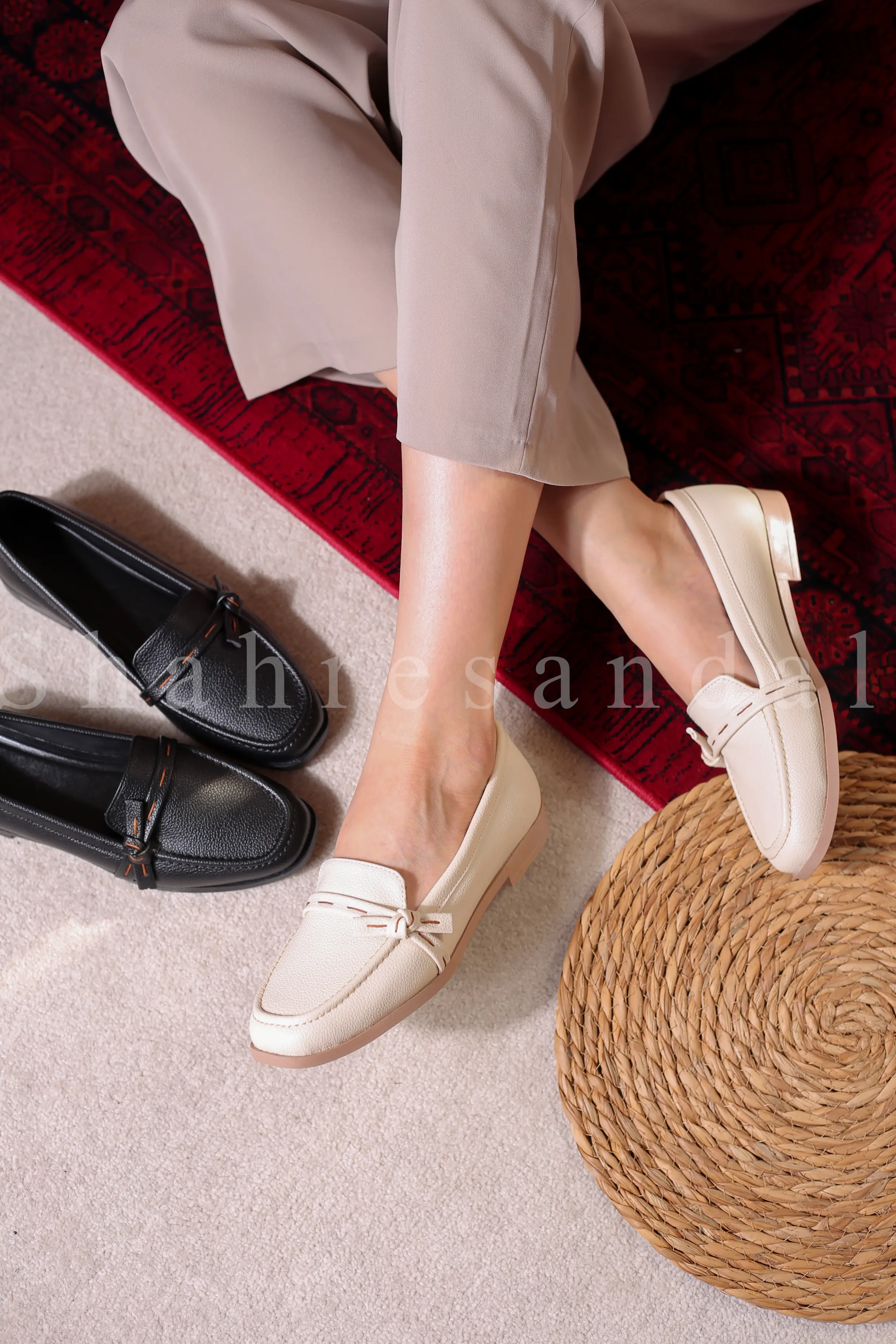 کفش کالج زنانه گره ای