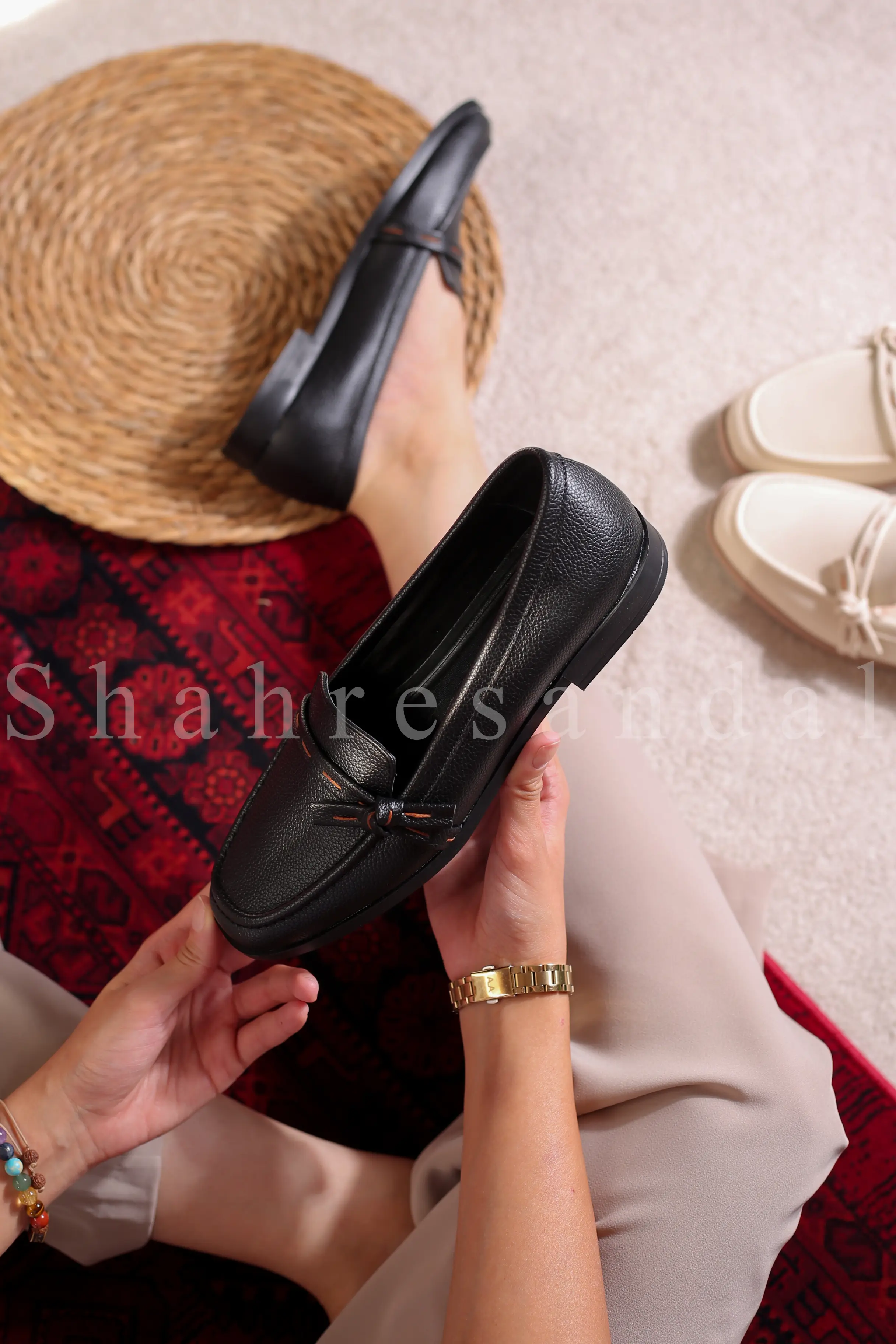 کفش کالج زنانه گره ای