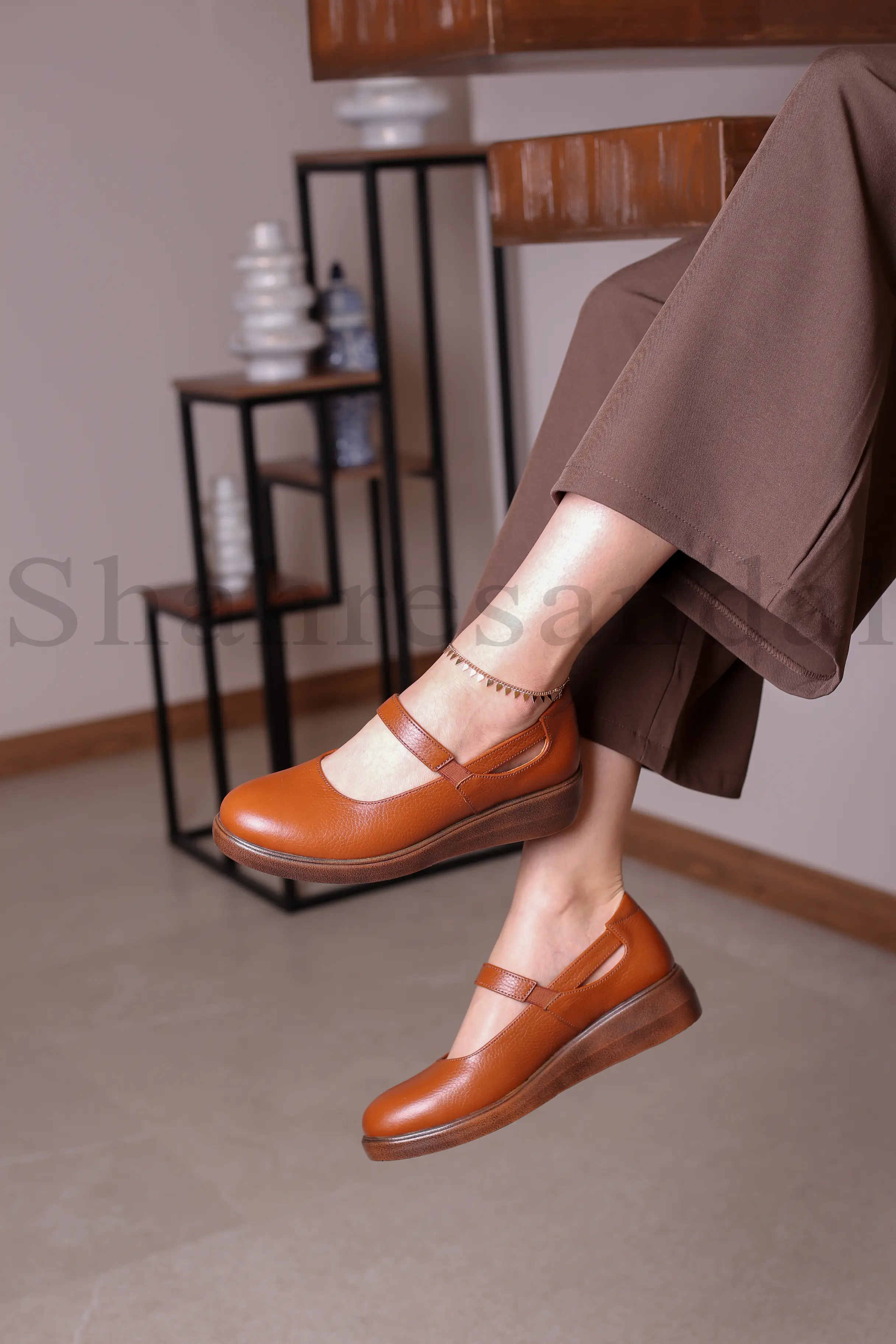 کفش پرسنلی زنانه چرم طبیعی آرتا