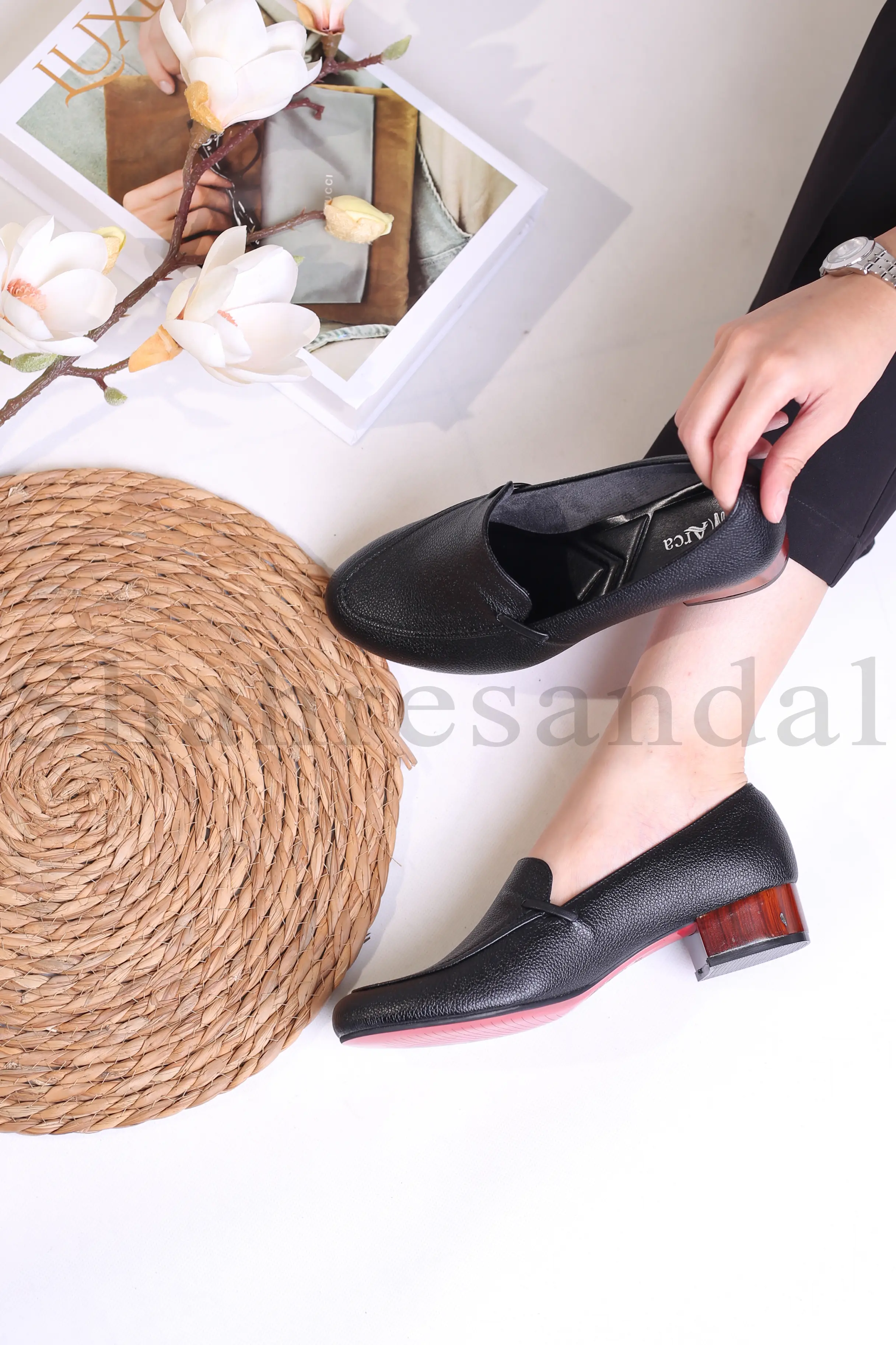 کفش پرسنلی پاشنه دار زنانه کد 825
