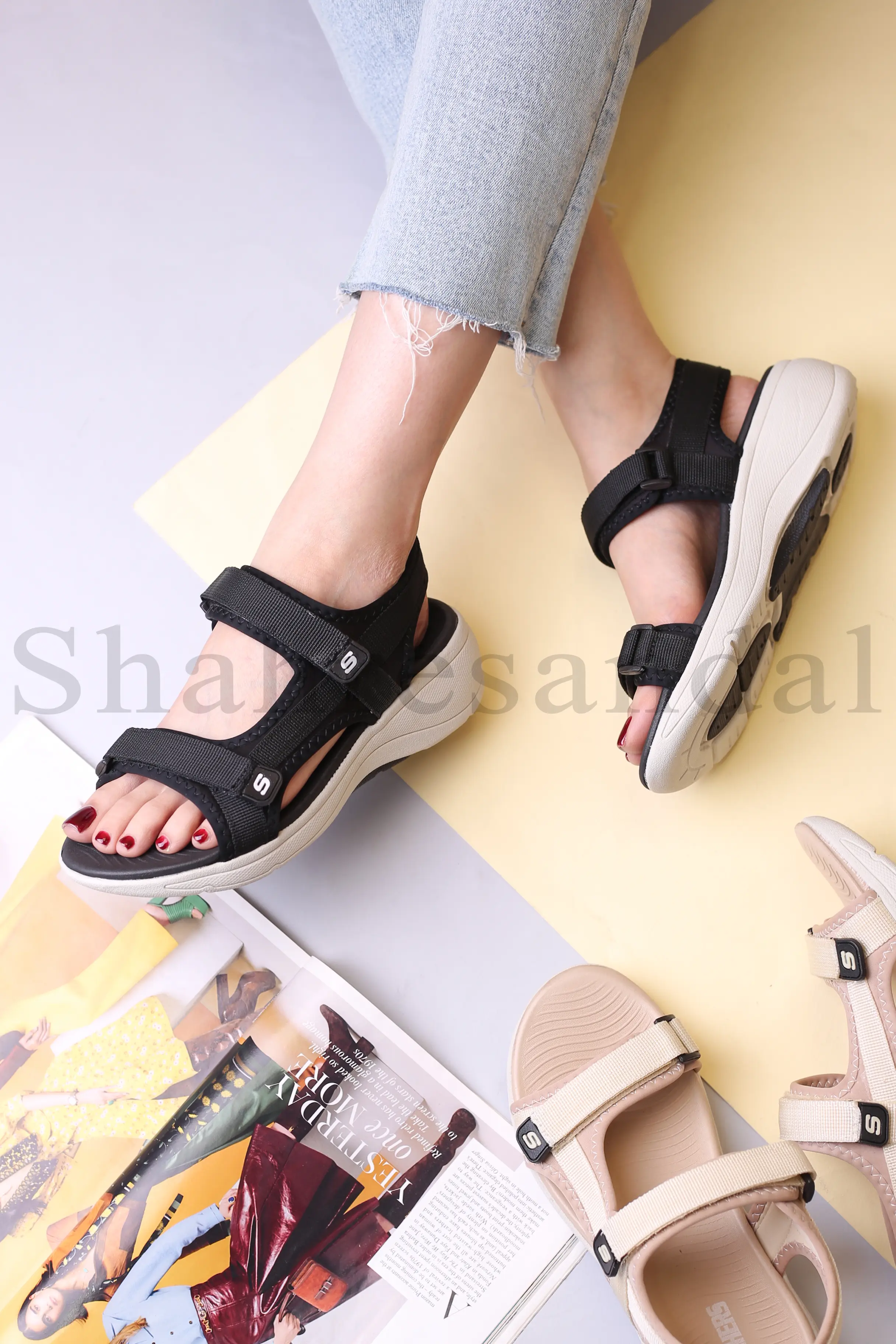 کفش صندل رکابدار زنانه کد 6062