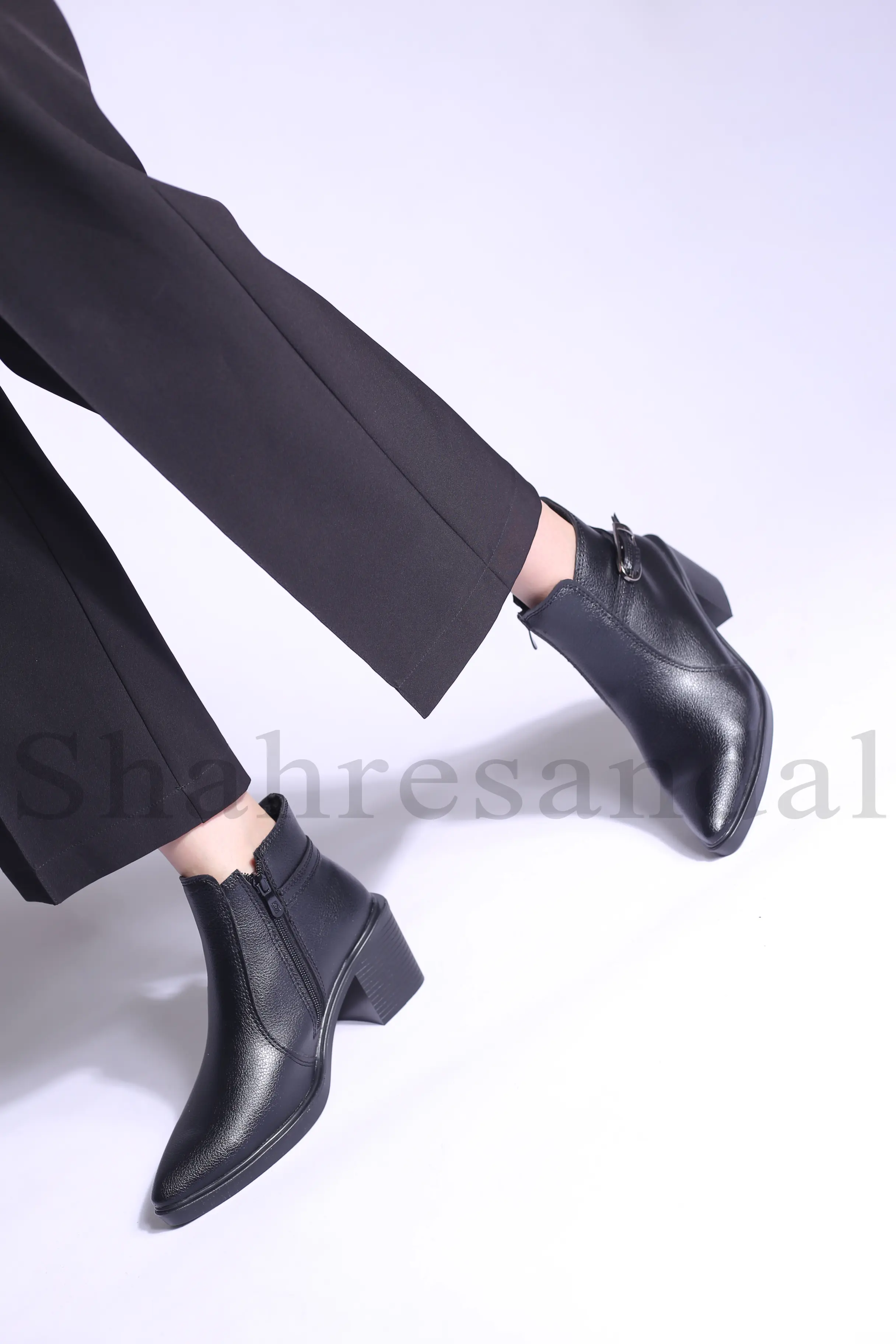 نیم بوت پاشنه دار زنانه کد 0176