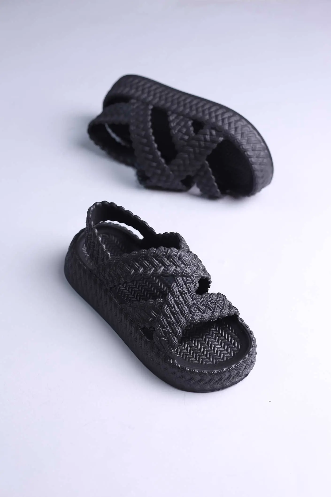 کفش صندل رکابدار زنانه حصیری کژال