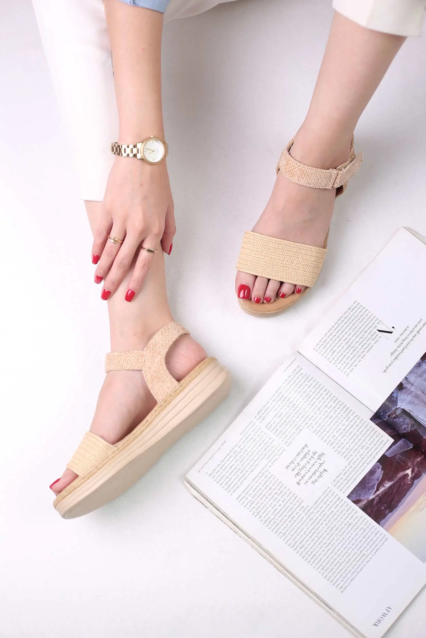 کفش صندل رکابدار زنانه نفیسه 9063