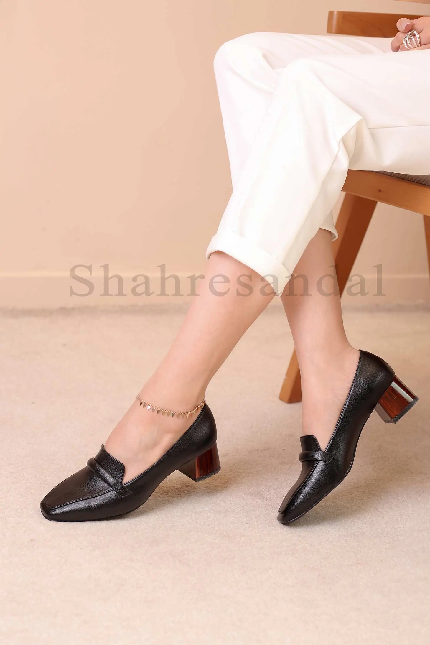کفش پرسنلی پاشنه دار زنانه کد 1251