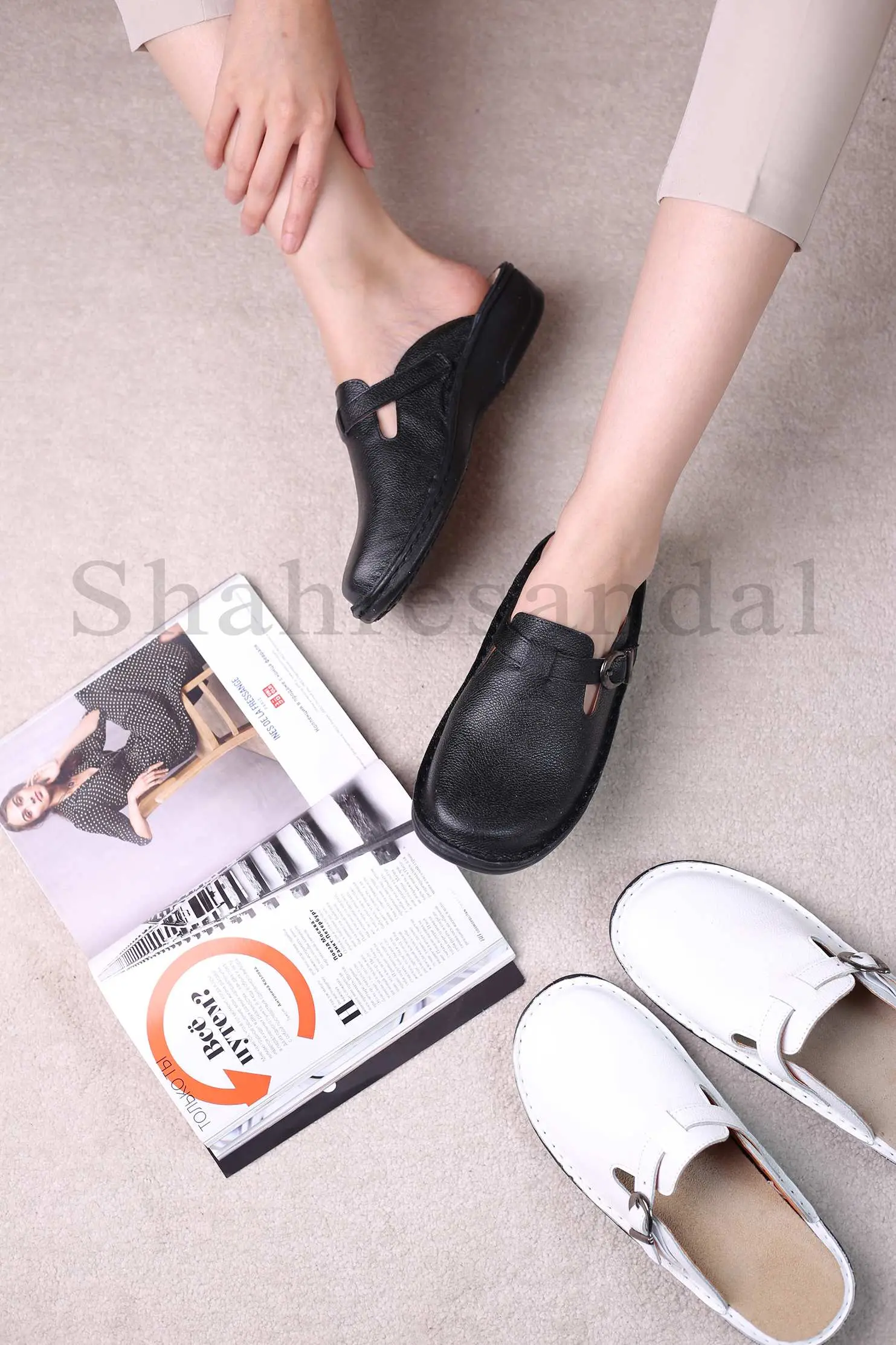 کفش صندل جلو بسته زنانه دنا کد 9001