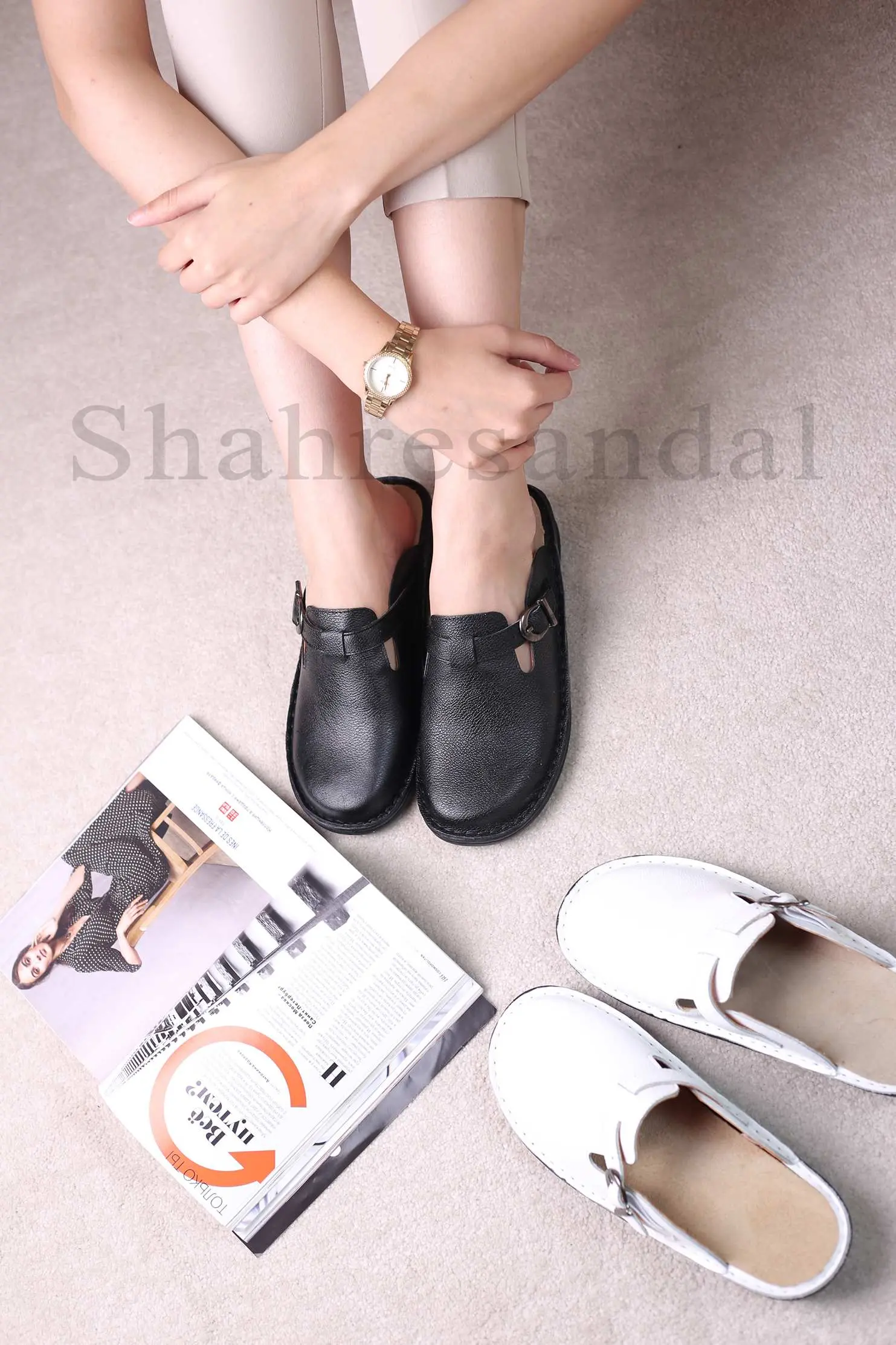 کفش صندل جلو بسته زنانه دنا کد 9001