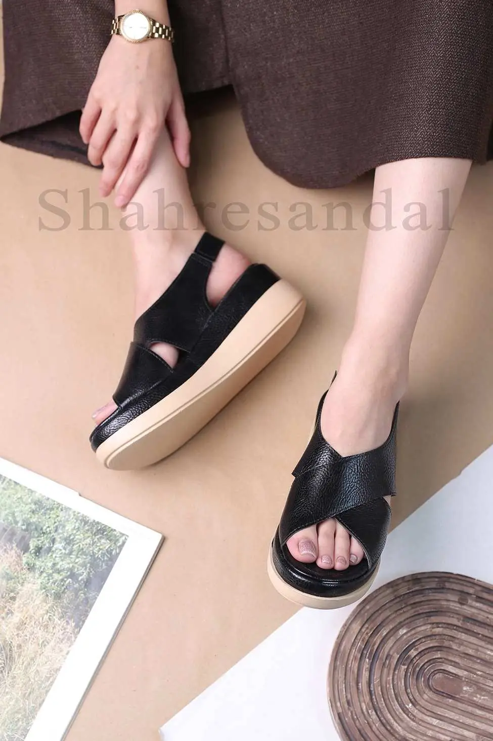 کفش صندل رکابدار زنانه هما