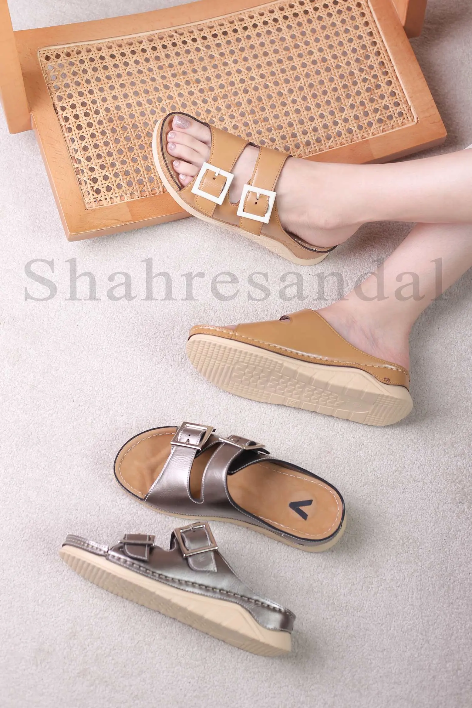 کفش صندل روفرشی زنانه خزان