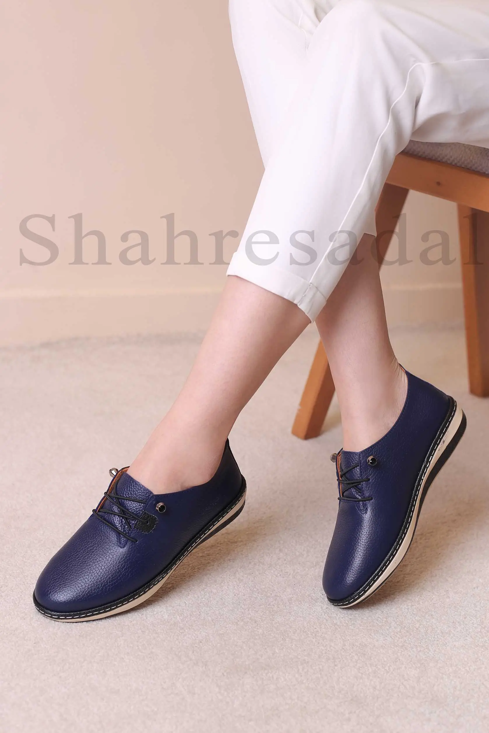 کفش چرم طبیعی زنانه کد 7134