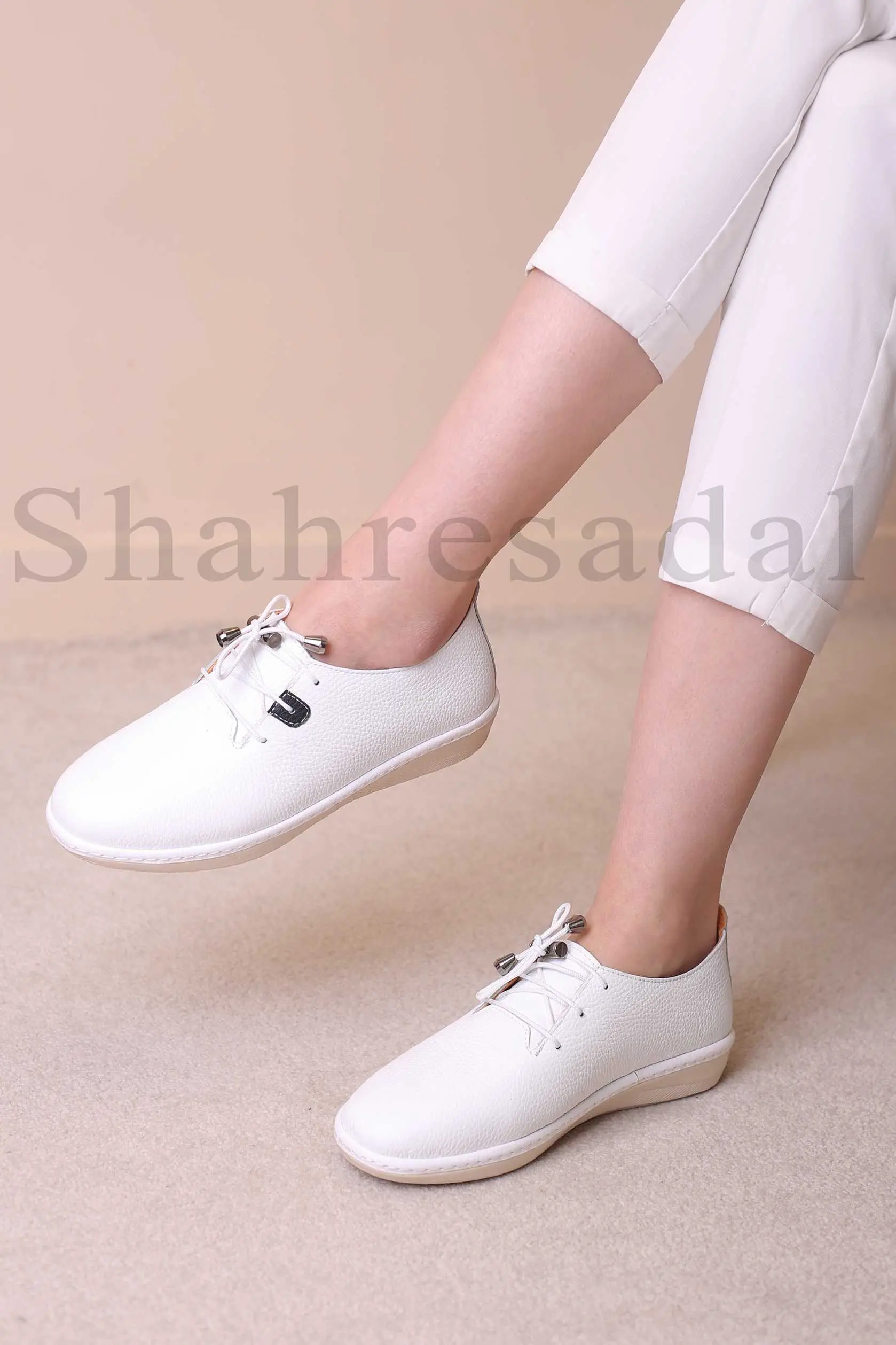 کفش چرم طبیعی زنانه کد 7134