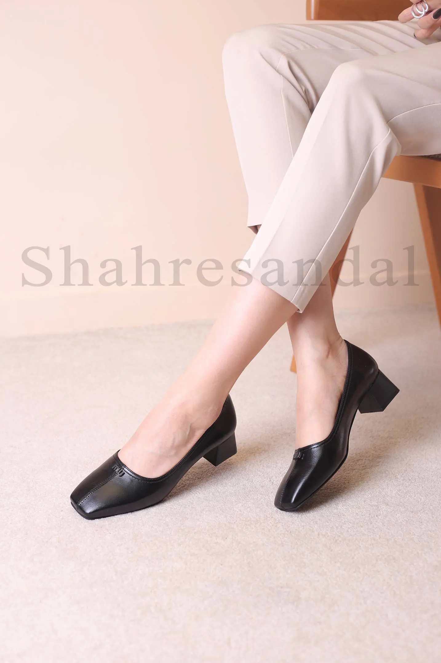 کفش پرسنلی پاشنه دار زنانه مژگان