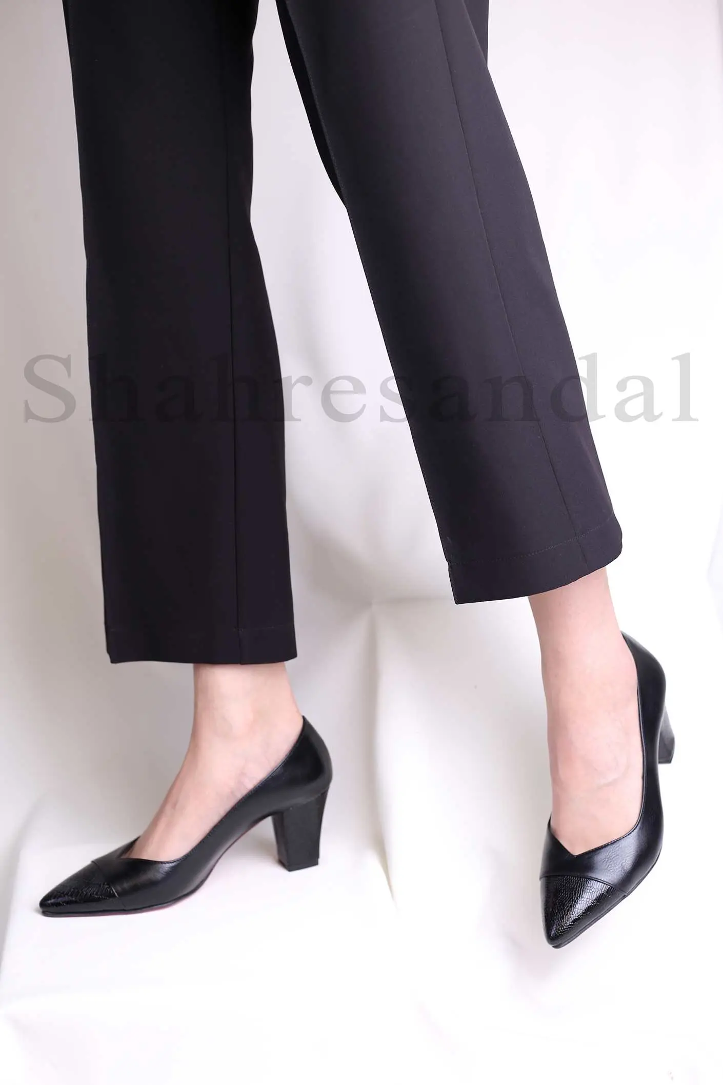 کفش مجلسی پاشنه دار زنانه ماری دو تیکه