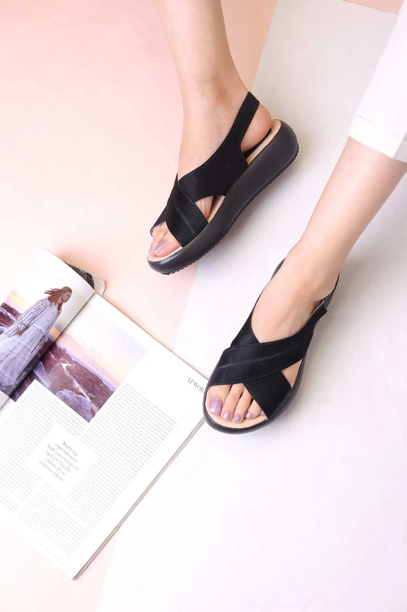 کفش صندل رکابدار زنانه کد 2218