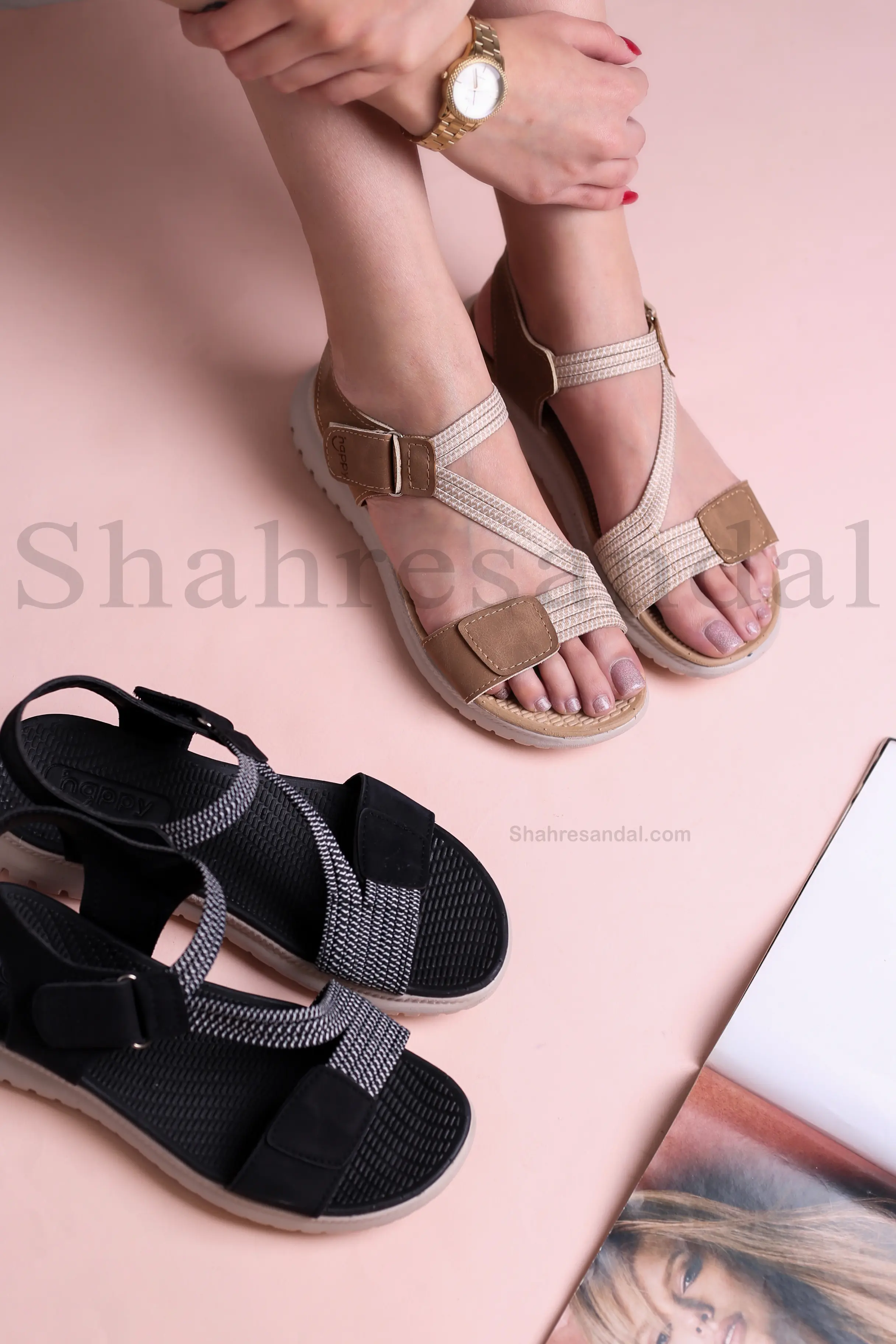 کفش صندل رکابدار زنانه مرمر