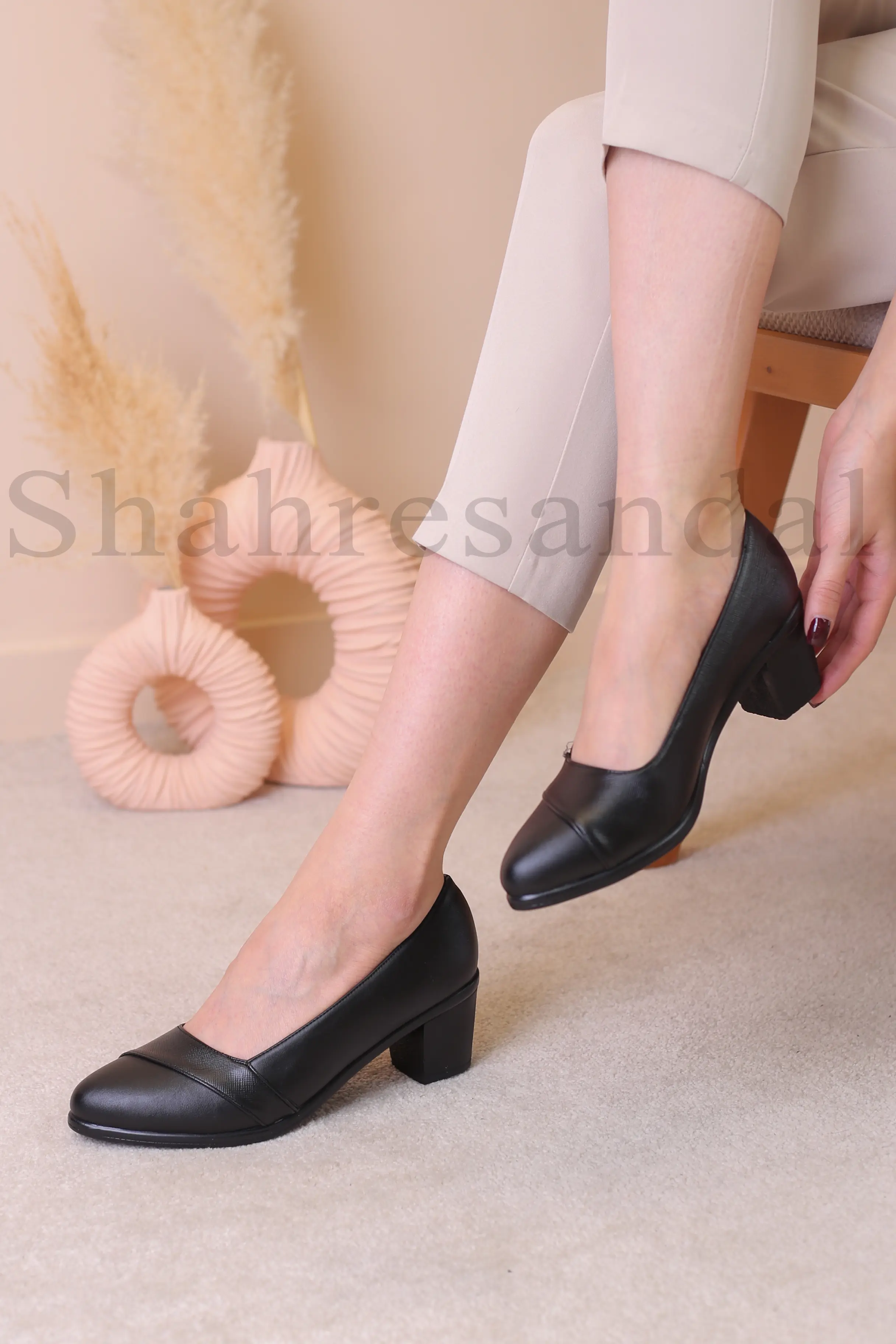 کفش پرسنلی پاشنه دار زنانه کد 1303