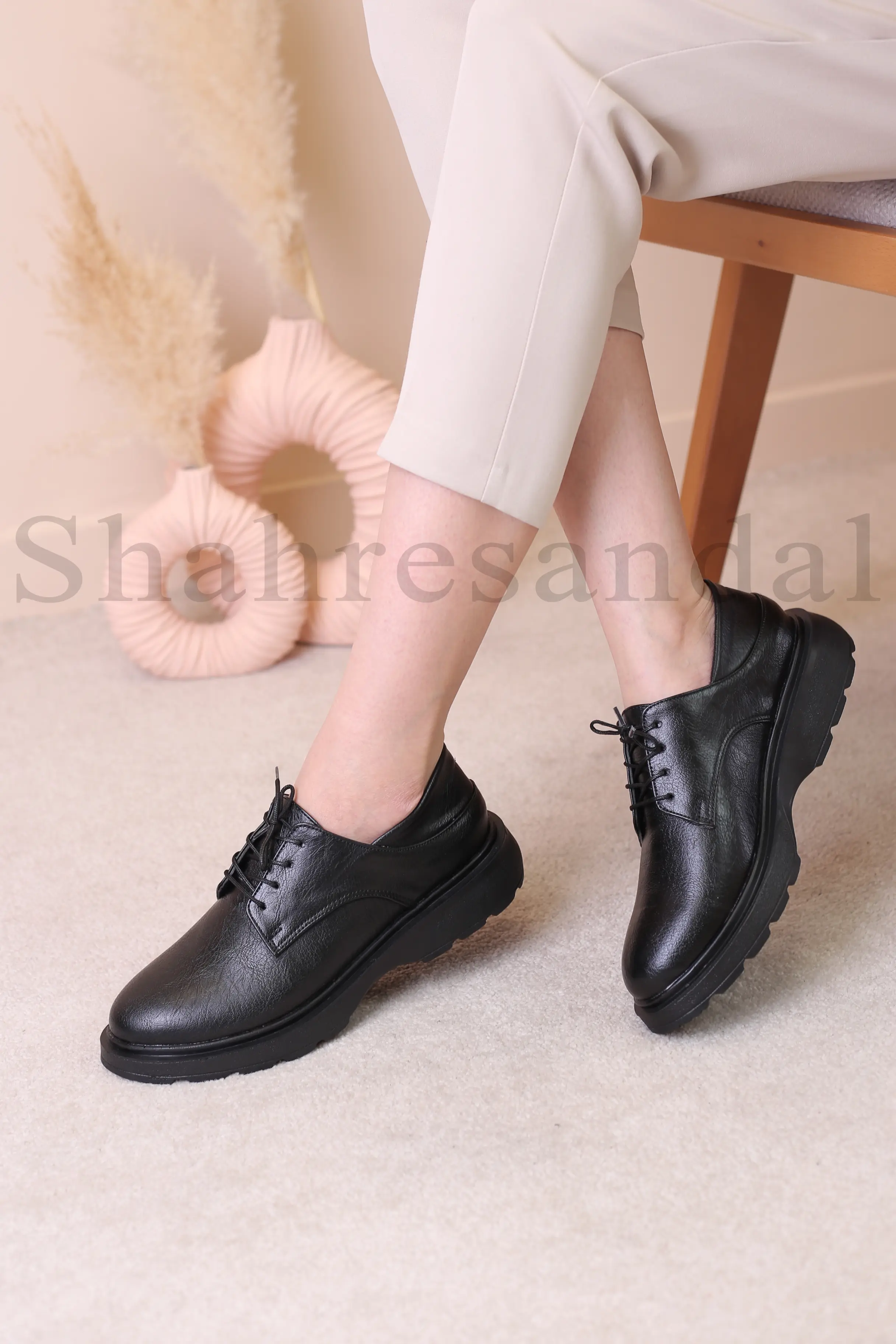 کفش کالج زنانه لوفر بندی