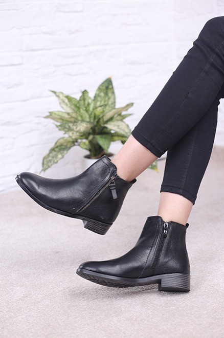 نیم بوت زنانه دو زیپ