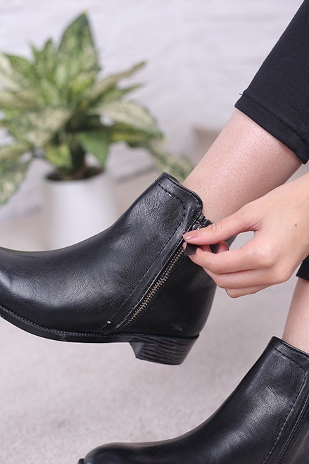 نیم بوت زنانه دو زیپ