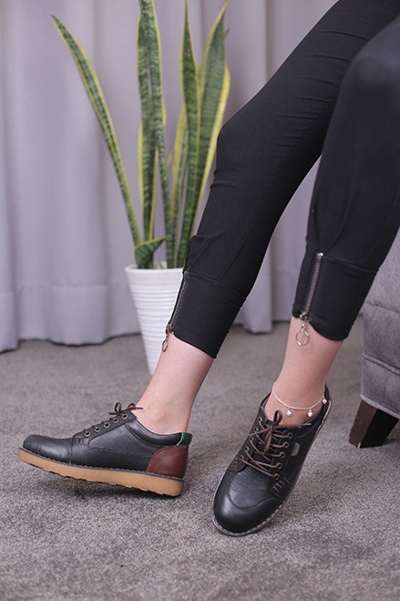 کفش چرم زنانه کیکرز باحاشیه کد103