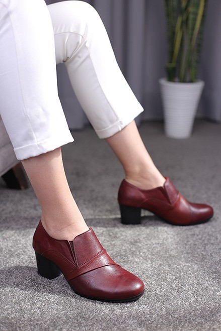 کفش چرم زنانه کد2010