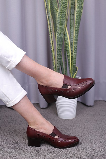 کفش چرم زنانه کد1025