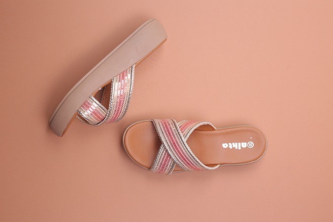 کفش صندل روفرشی زنانه پولکی کد1900/1