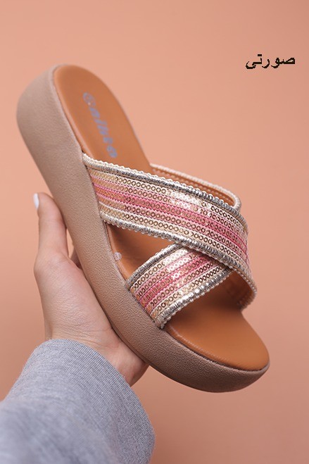 کفش صندل روفرشی زنانه پولکی کد1900/1