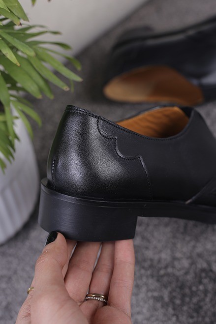 کفش چرم پرسنلی زنانه کد302