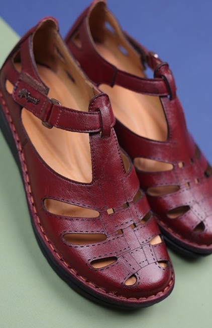 کفش چرم تابستانی زنانه کد145