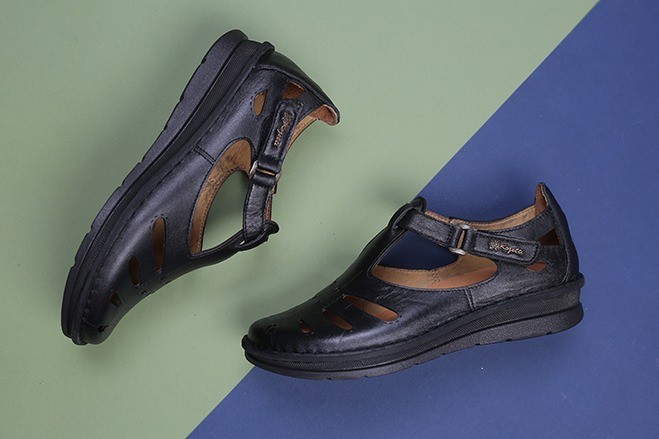 کفش چرم تابستانی زنانه کد145