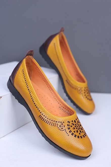 کفش چرم کالج زنانه کد100