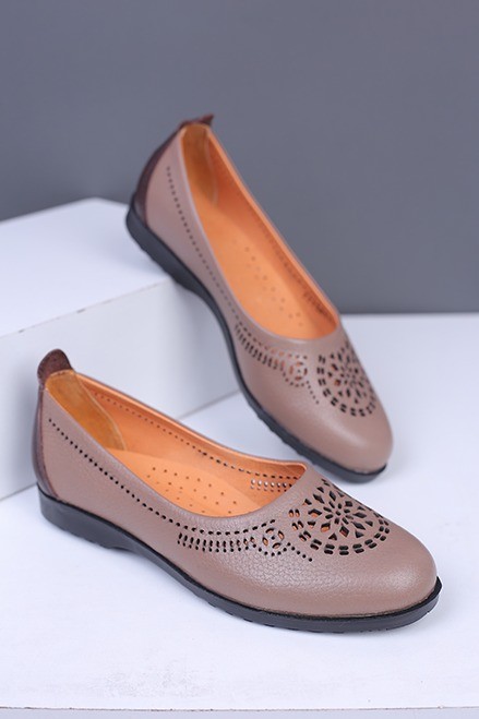 کفش چرم کالج زنانه کد100