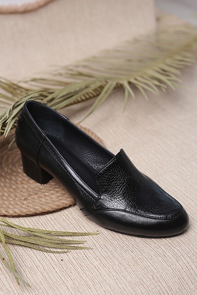 کفش چرم پرسنلی زنانه افسون کد310