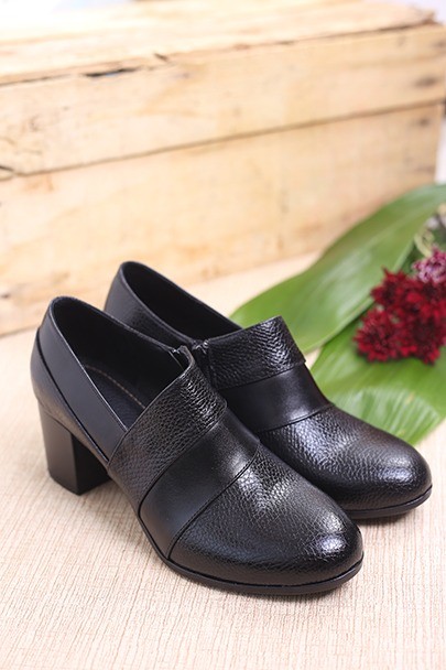 کفش چرم پرسنلی زنانه سه تیکه کد412