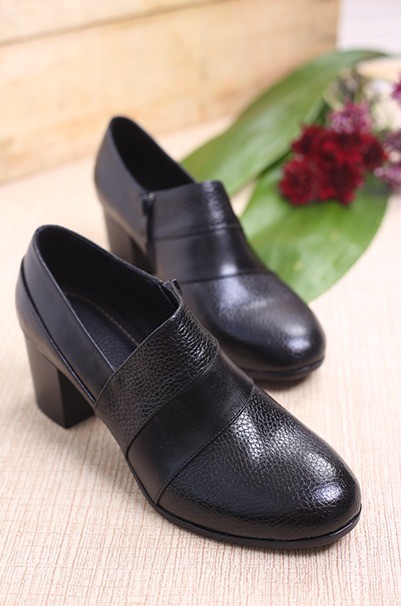 کفش چرم پرسنلی زنانه سه تیکه کد412