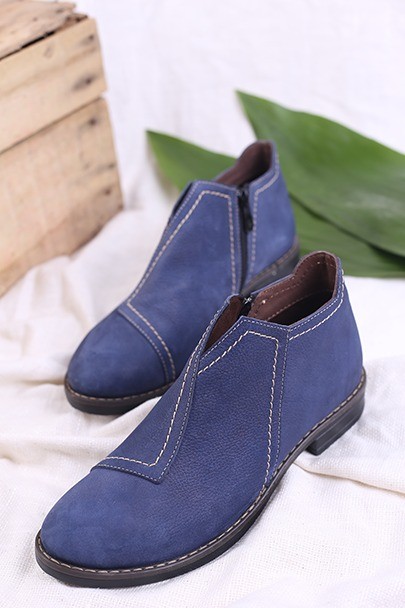 کفش چرم نیم بوت زنانه کد717