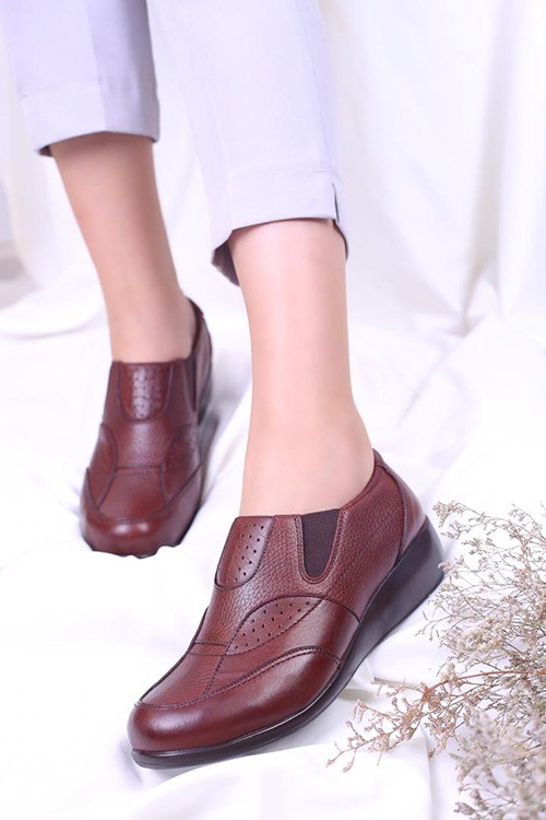 کفش چرم پرسنلی زنانه کد820