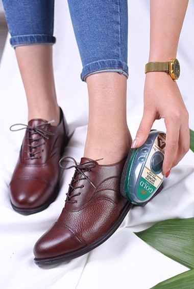 کفش چرم پرسنلی زنانه کد994