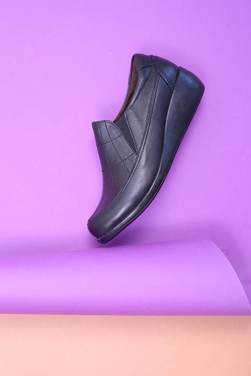 کفش چرم پرسنلی زنانه کد975