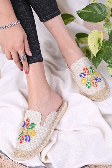 کفش صندل زنانه تابستانی نگینی رنگی