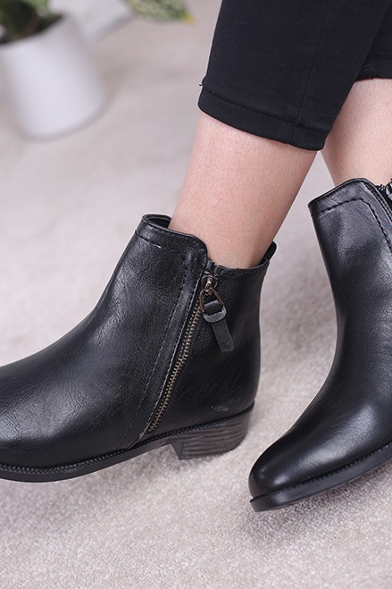 نیم بوت زنانه دو زیپ