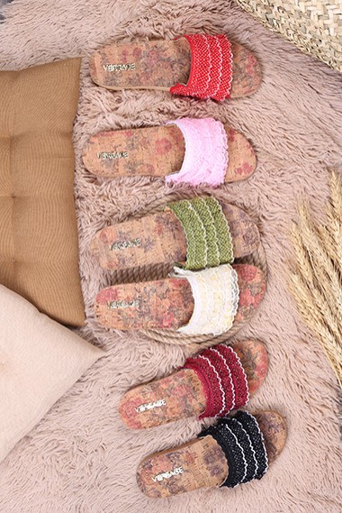 کفش صندل زنانه روفرشی پلیسه ای