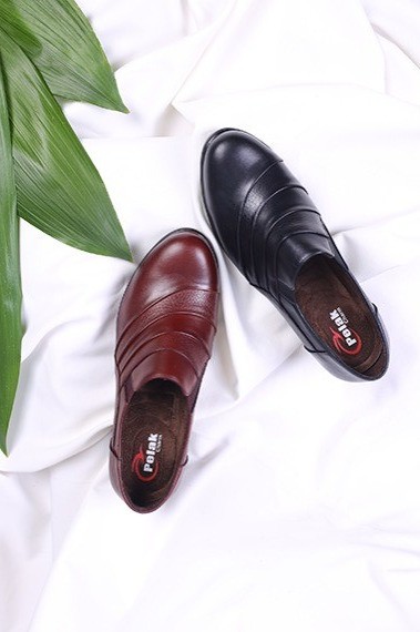 کفش چرم پرسنلی زنانه کد991