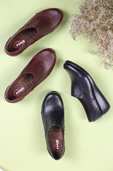 کفش چرم پرسنلی زنانه کد977